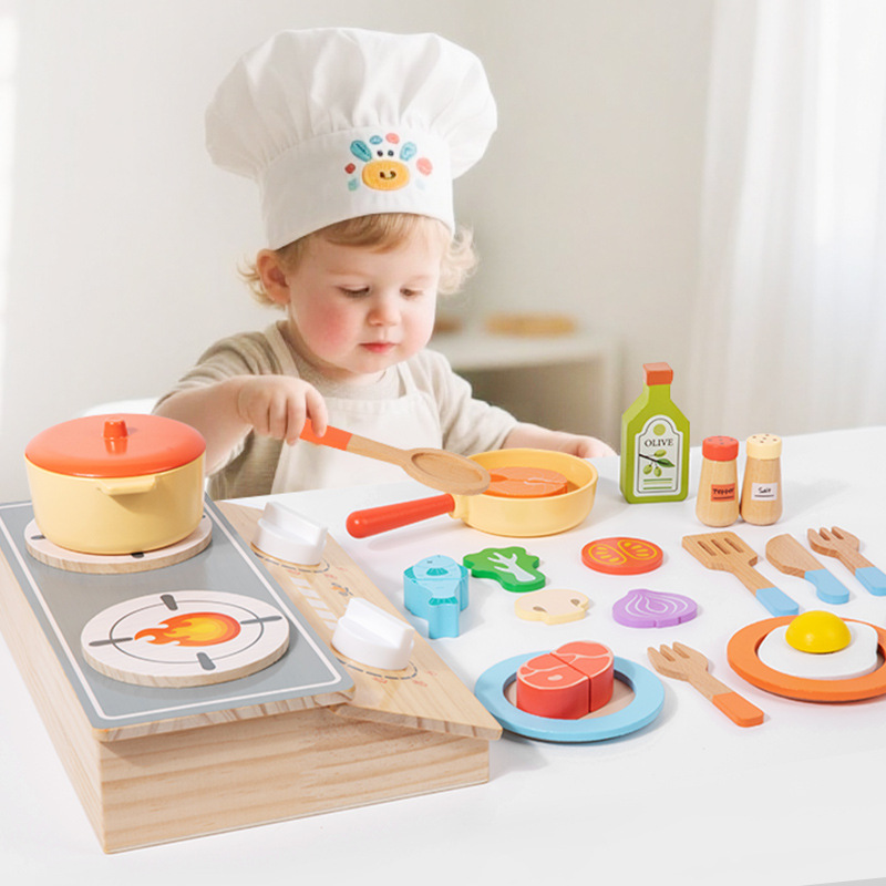 Kitchen Appliances Kids - 몬테소리 조기 교육용 나무 어린이 시뮬레이션