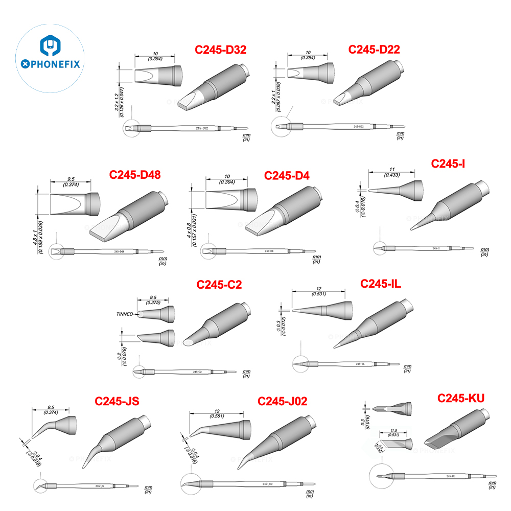 Fondue Set Electric - OEM C245 C470 시리즈 팁 C245-KU