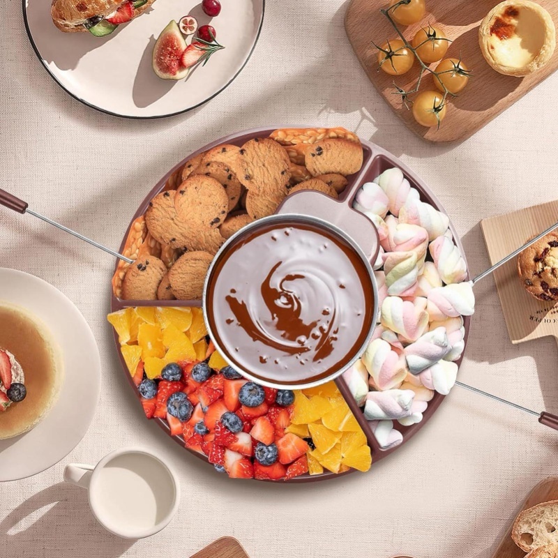 전기 초콜릿 멜팅팟 스테인리스 스틸 25W 초콜릿 퐁듀 - Fondue Set Electric 리뷰 및 가격