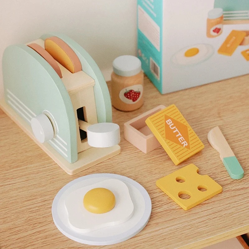 나무 시뮬레이션 토스터 장난감 어린이 놀이 주방 아침  - Kitchen Appliances Kids 리뷰 및 가격