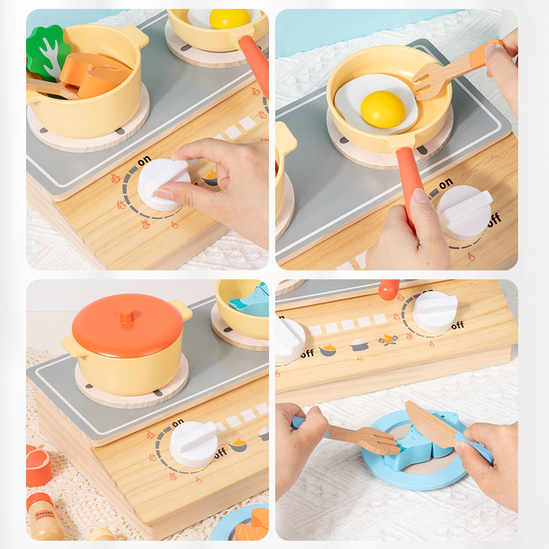 몬테소리 조기 교육용 나무 어린이 시뮬레이션 주방 놀이 - Kitchen Appliances Kids 리뷰 및 가격