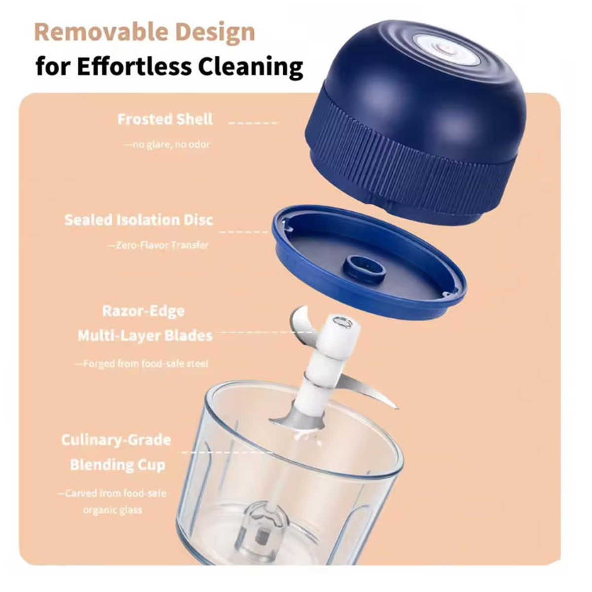 1PC 전기 마늘 다지기 미니 푸드 프로세서 USB 충 - Kitchen Appliances Integrated 리뷰 및 가격