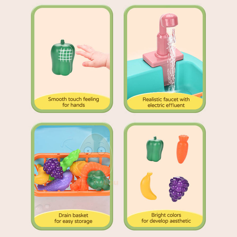 어린이 장난감 가상 놀이 주방 전기 물 기계 세척 과일 - Kitchen Appliances Kids 리뷰 및 가격