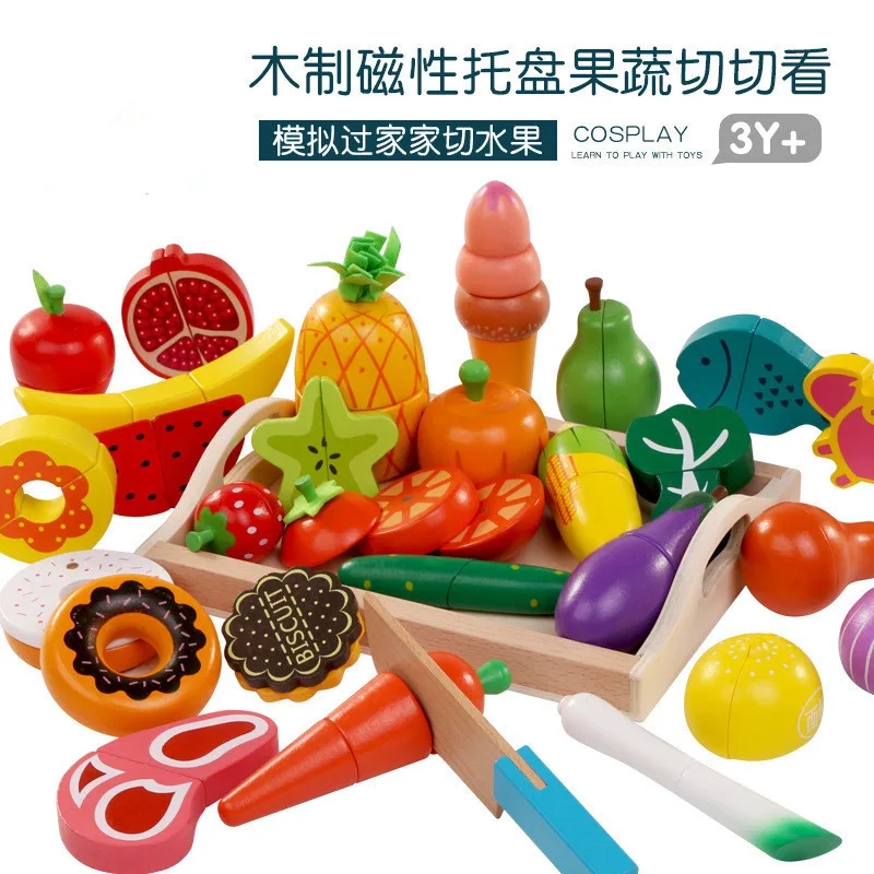 DIY 귀여운 나무 절단 과일 야채 척 놀이 장난감 세 - Kitchen Appliances Kids 리뷰 및 가격